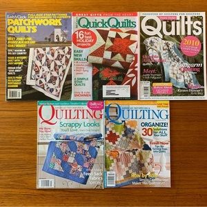 5 “January-February” Quilting Magazines.